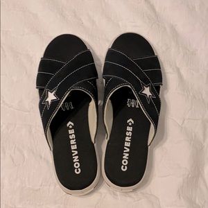 black and white converse slides